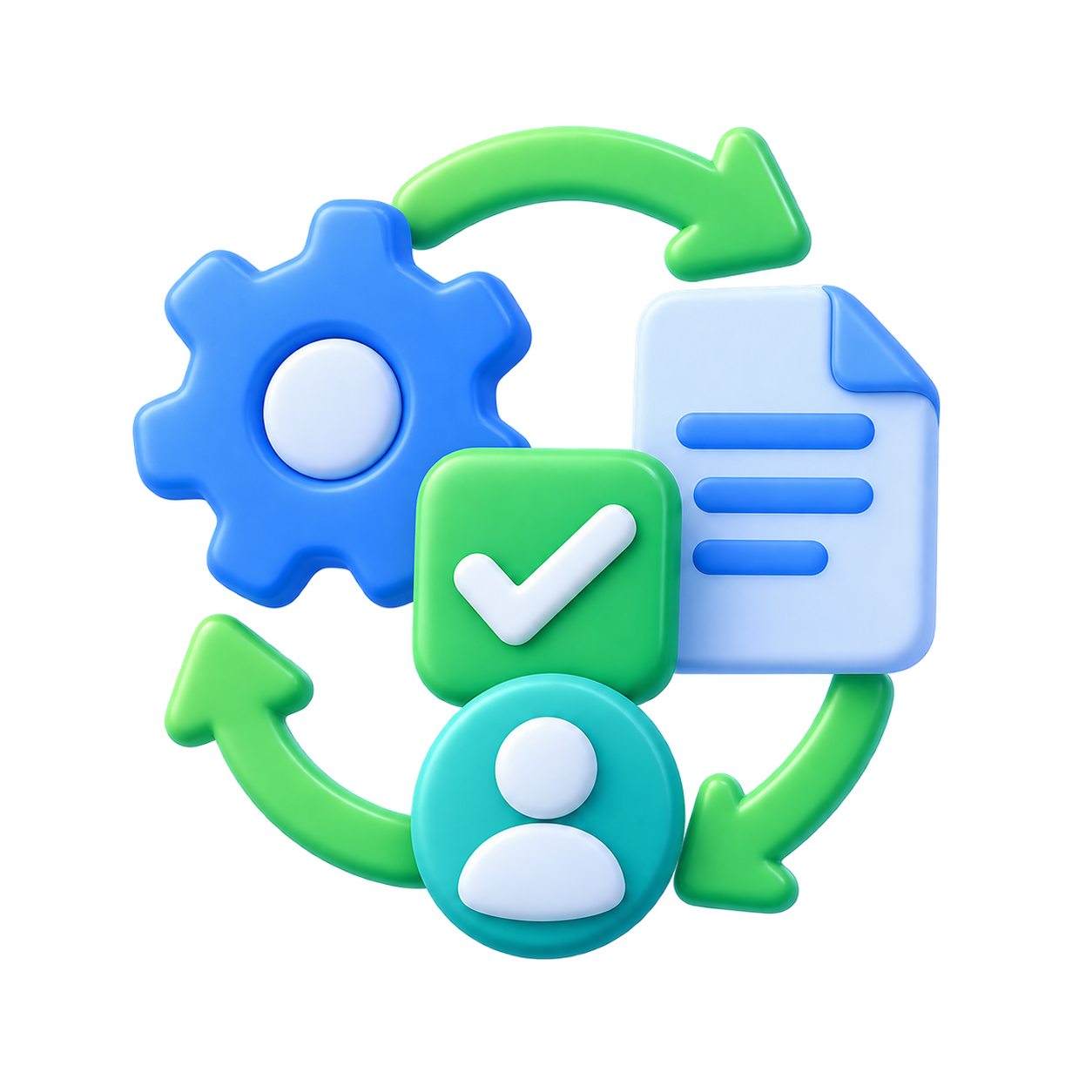 반복 업무 자동화를 표현한 일러스트