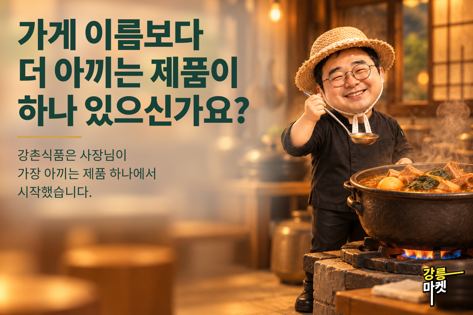 가게 이름보다 더 아끼는 제품이 하나 있으신가요? 강촌식품은 가장 아끼는 제품 하나에서 시작했습니다.