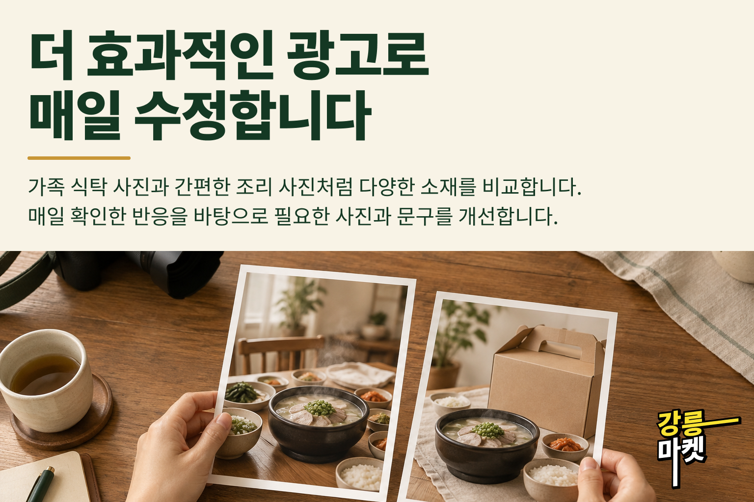 더 효과적인 광고로 매일 수정합니다