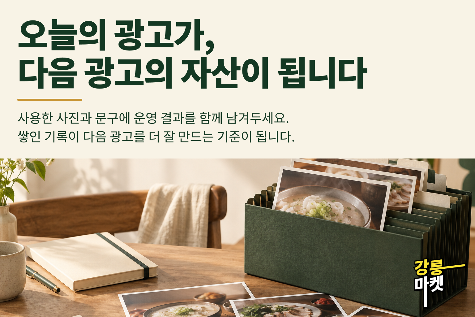 오늘의 광고가, 다음 광고의 자산이 됩니다