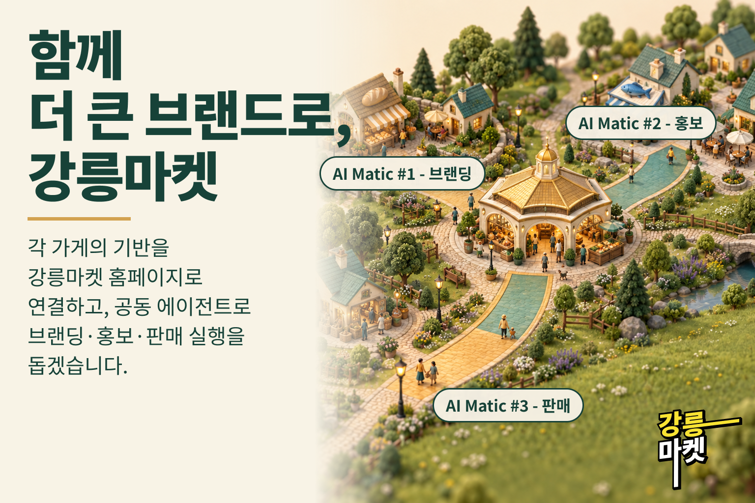 함께 더 큰 브랜드로, 강릉마켓